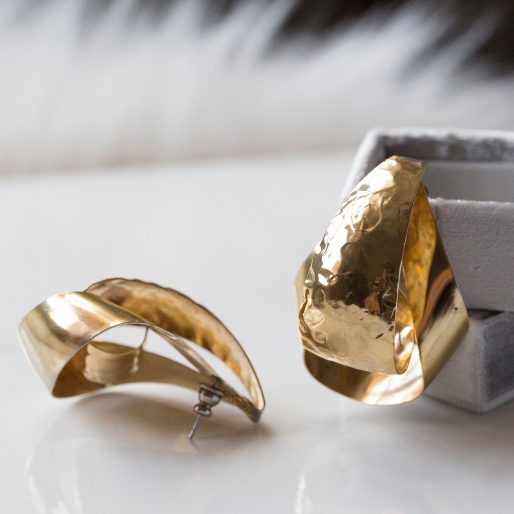 Vintage Duel Textured Earrings